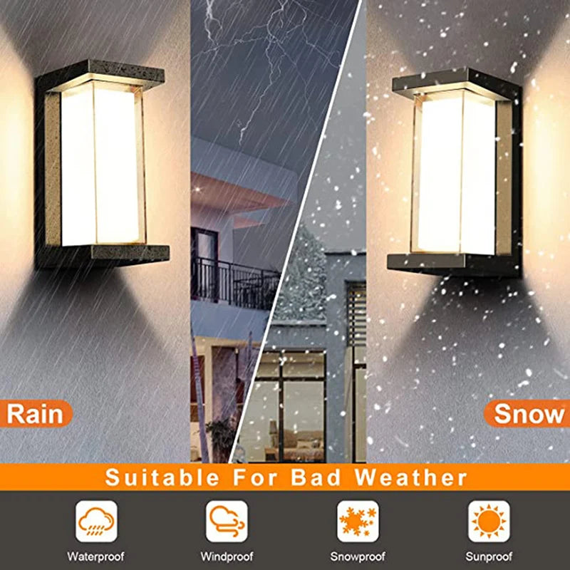 Applique murale LED lampe extérieure étanche en aluminium extérieur applique murale Rgb Tuya Smart Wifi réglable applique murale porche jardin Villa éclairage - vue 4 sur 12