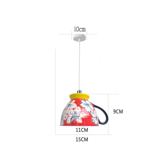 suspension moderne en céramique led théière pour cuisine - vue 19 sur 30