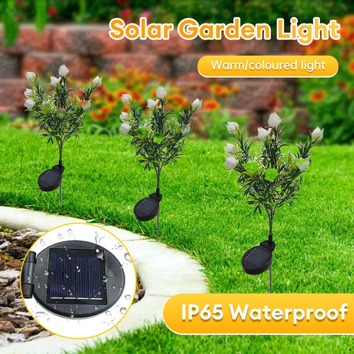 lampe solaire décorative pour jardin en forme de fleur lumineuse - vue 5 sur 8