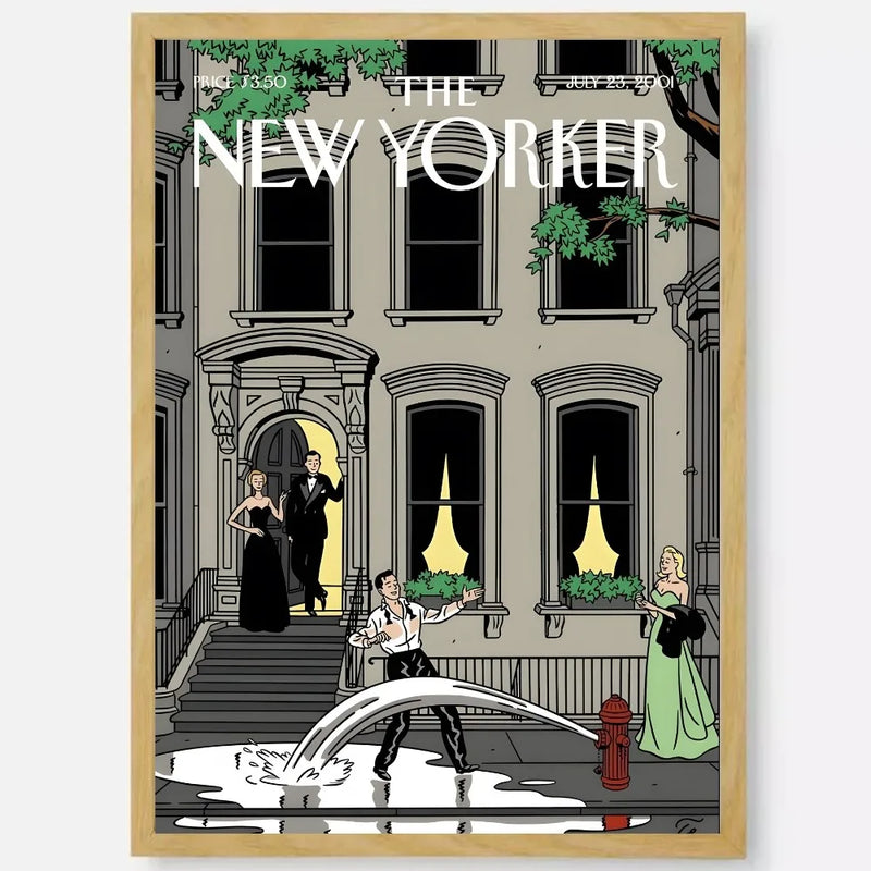 affiche art mural new yorker autocollant étanche décoration esthétique