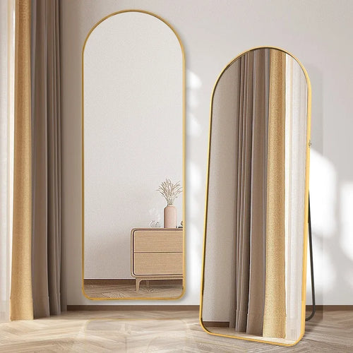 miroir de sol plein long design semi-circulaire pour intérieur - vue 2 sur 9
