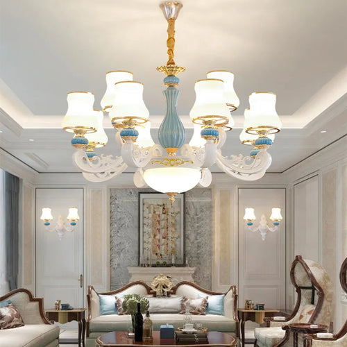 lustre moderne en céramique pour un éclairage intérieur élégant - vue 4 sur 6