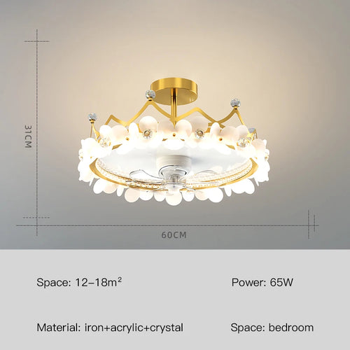 ventilateur de plafond led moderne avec télécommande et éclairage décoratif - vue 11 sur 10