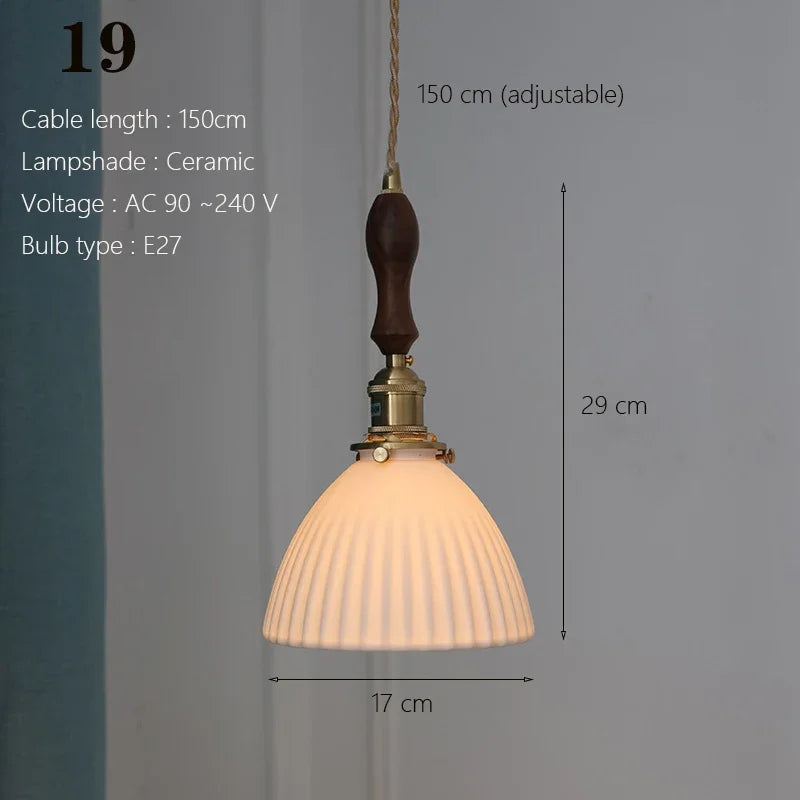 suspension traditionnelle japonaise en céramique décoration nordique - vue 14 sur 21