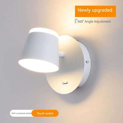 applique murale rotative nordique avec interrupteur lampe de lecture led réglable