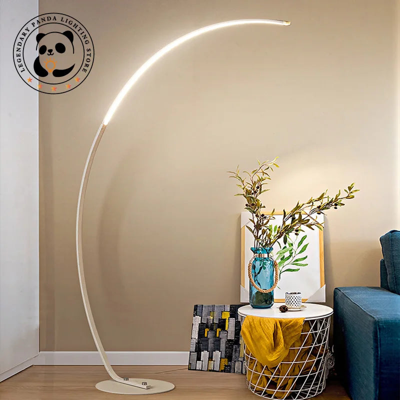 Moderne LED Noir Blanc Lampadaires Art Lampadaires Maison Intérieur Salon Dimmable À Distance RVB Chambre Foyer Décor Coin Lumière - vue 6 sur 8