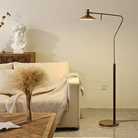 lampadaire moderne en bois massif pour décoration rétro à LED