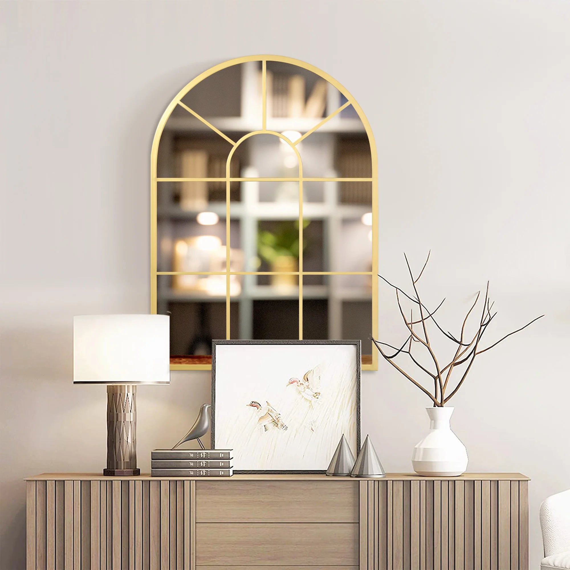 miroir décoratif mural en métal style moderne pour intérieur - vue 4 sur 7