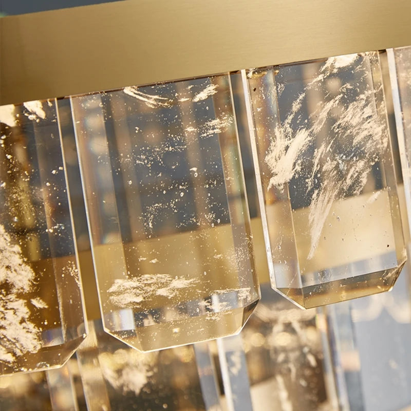 lustre en cristal multicouche nuage et brume pour hôtel avec corps en acier - vue 6 sur 15