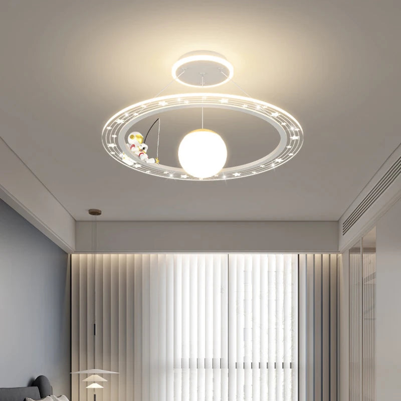 lustre astronaute décoration créative chambre enfants dessin animé