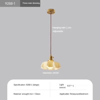 Suspension en verre fleuri pour décoration créative