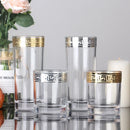 Verre à vin cristal style europeen bord argent