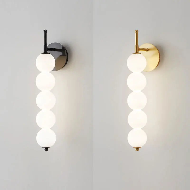 Applique murale design boules en verre blanc - vue 2 sur 12