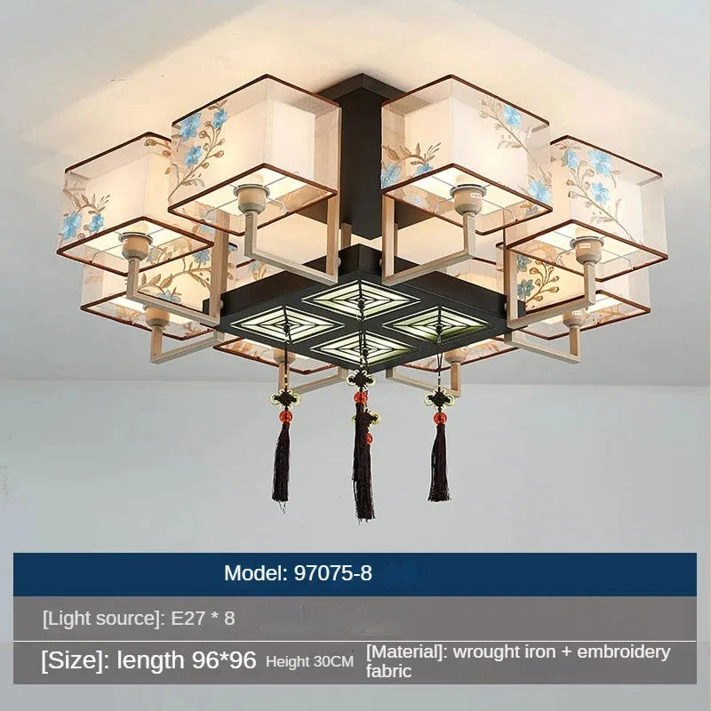 lustre chinois suspendu style moderne pour une ambiance simple - vue 11 sur 19