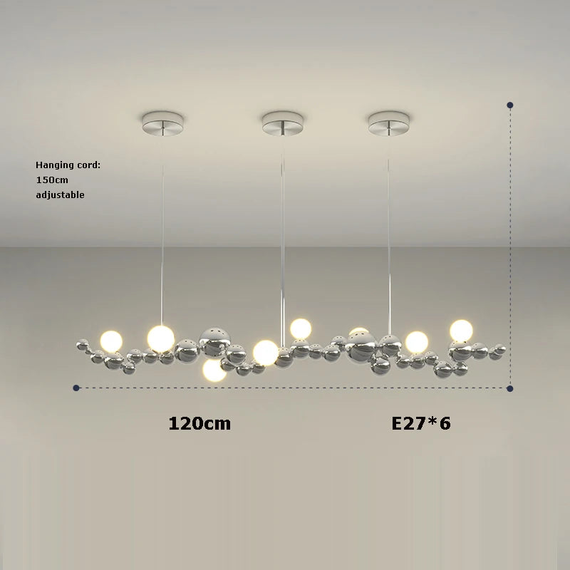 lustre led design moléculaire éclairage tendance 2024 suspension - vue 9 sur 16