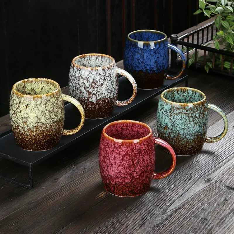 Mug grande capacité céramique style japonais rétro couple