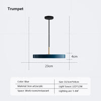 Suspension LED moderne avec disque d'étude