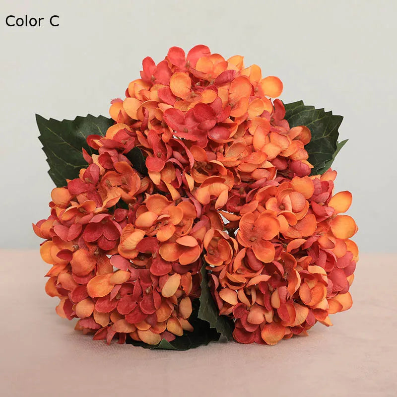 lot de 3 fleurs artificielles d'hortensia pour décoration de mariage - vue 8 sur 12