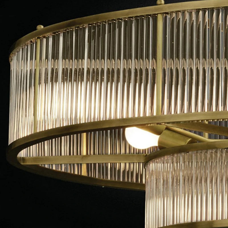 lustres en cristal doré modernes pour éclairage intérieur - vue 7 sur 14