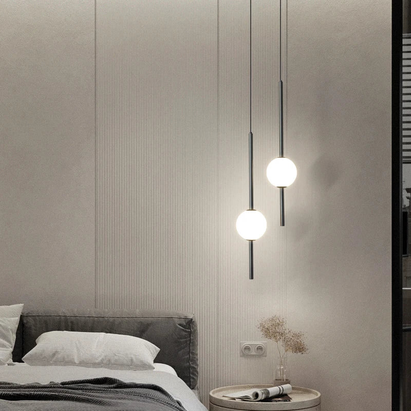 lustre led minimaliste nordique en cuivre hauteur réglable