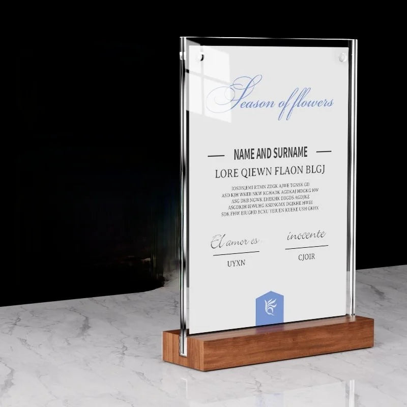 support de panneau magnétique acrylique pour affiches et menus