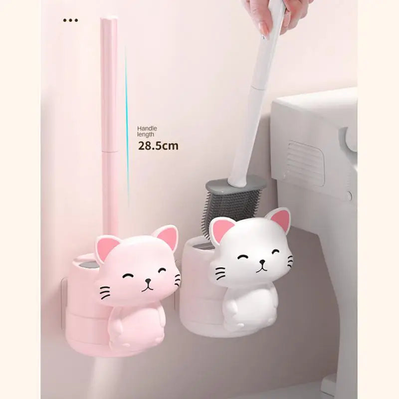 brosse de toilette pour nettoyage de fosse à squat sans angle mort - vue 5 sur 7