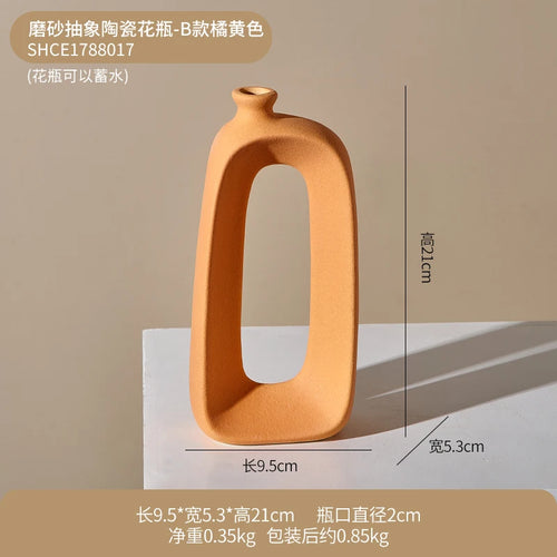 vase ajouré en céramique pour fleurs sèches et décoration intérieure - vue 14 sur 13