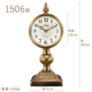 horloge de table européenne en métal plaqué cuivre élégant design luxe