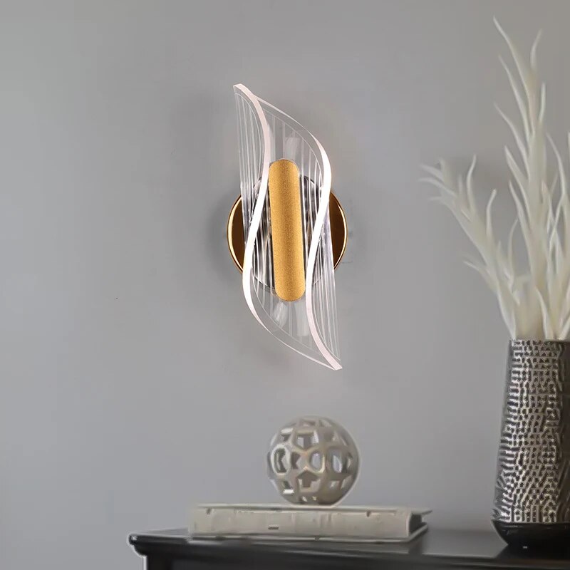 Applique murale moderne led acrylique salon intérieur chambre décoration - vue 6 sur 12