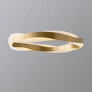 Lustres de cercle noir d'or de luxe décoration de la maison suspension pour salon Restaurant Hall lampes suspendues de plafond en acrylique