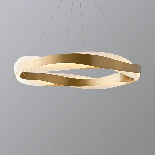 Lustres de cercle noir d'or de luxe décoration de la maison suspension pour salon Restaurant Hall lampes suspendues de plafond en acrylique