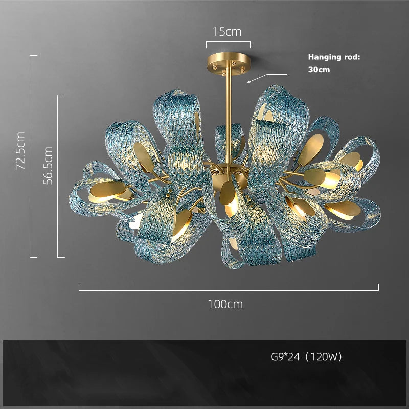 lustre en verre cristal LED pour un éclairage élégant - vue 19 sur 21