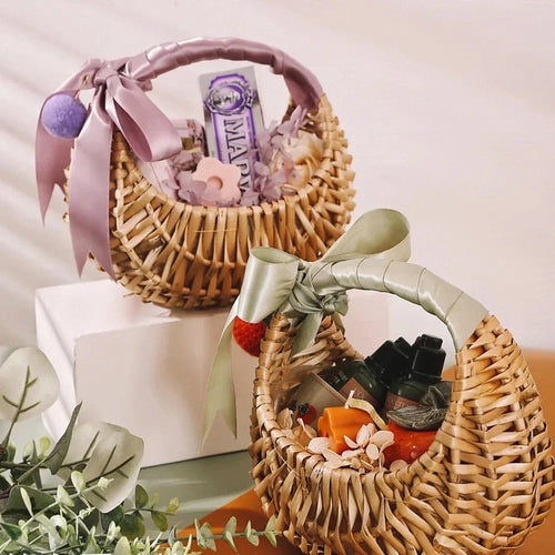 panier en rotin tissé pour rangement et décoration intérieure - vue 7 sur 8