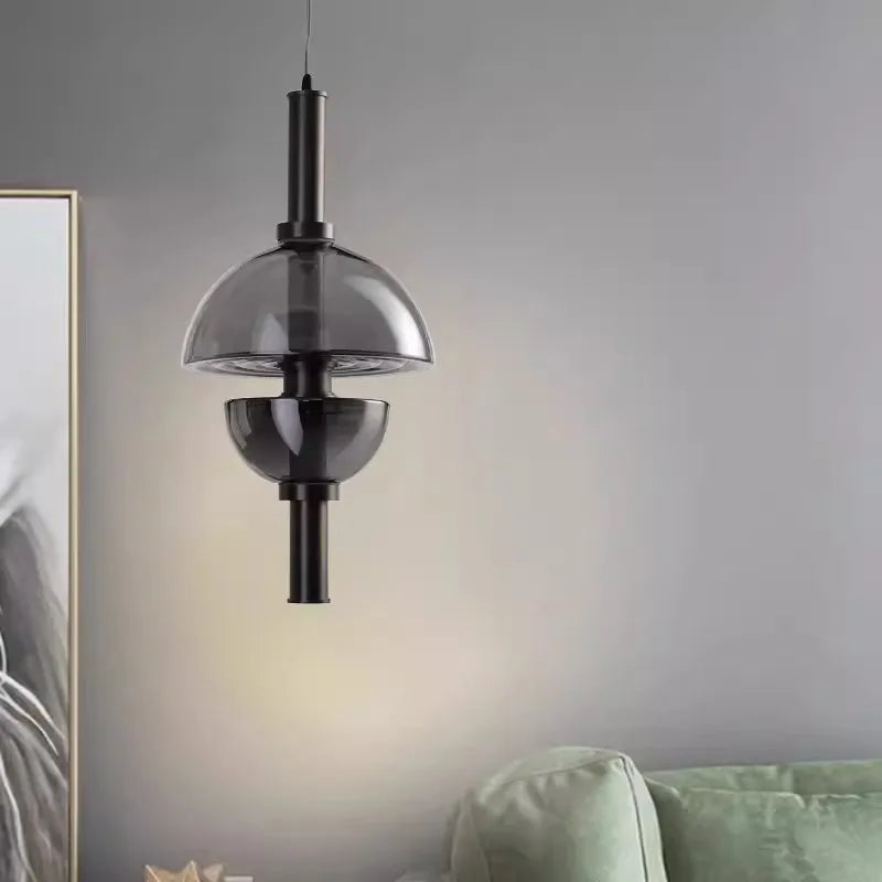 lustre moderne en verre design minimaliste pour restaurant et café - vue 4 sur 11