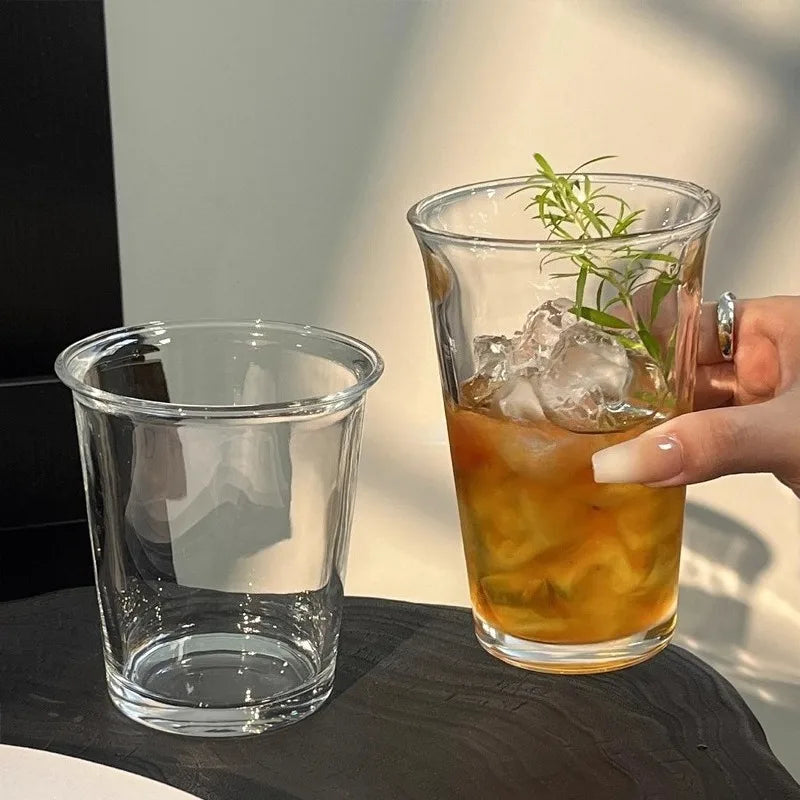 Mug en verre transparent style bubble tea coréen