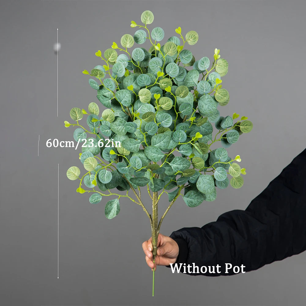 plantes d'eucalyptus artificielles pour décoration intérieure et extérieure - vue 9 sur 9