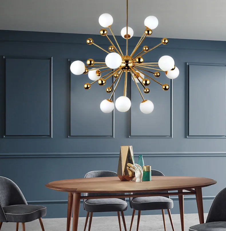 suspension pissenlit en verre pour décoration intérieure moderne - vue 4 sur 8
