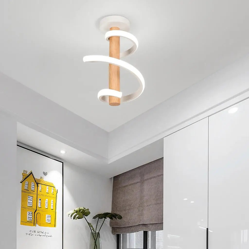 plafonnier led spirale nordique créatif pour intérieur - vue 9 sur 8