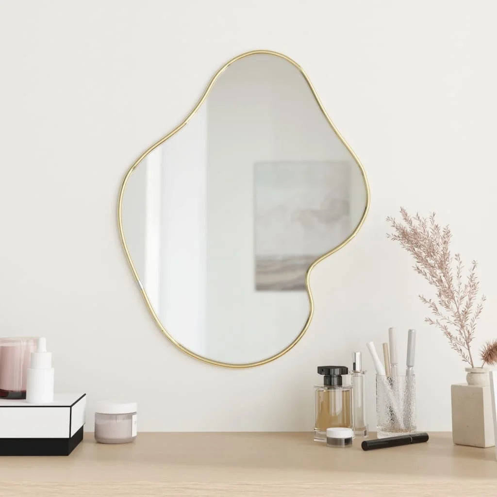 miroir mural élégant au design doré intemporel - vue 7 sur 7