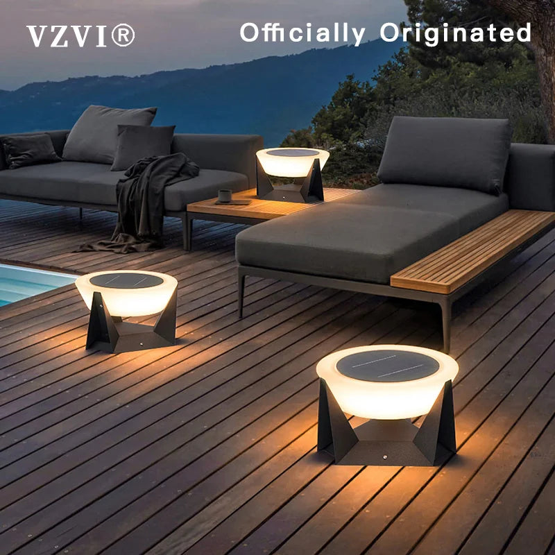 lampadaire solaire moderne pour jardin et terrasse