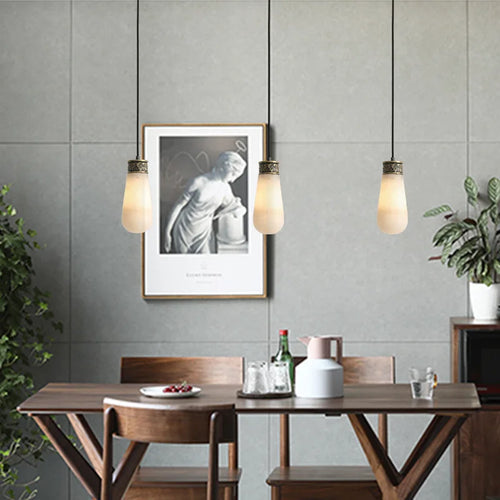 suspension créative en marbre et jade pour intérieur - vue 4 sur 9
