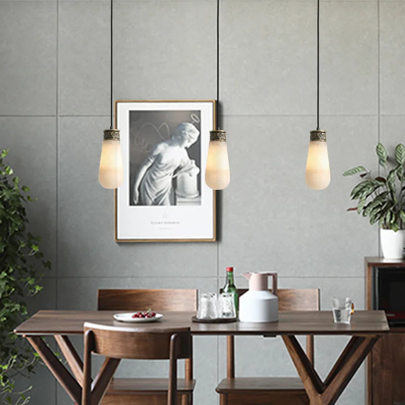 suspension créative en marbre et jade pour intérieur - vue 3 sur 9