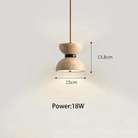 lampe de chevet en travertin style japonais wabi-sabi décoration moderne