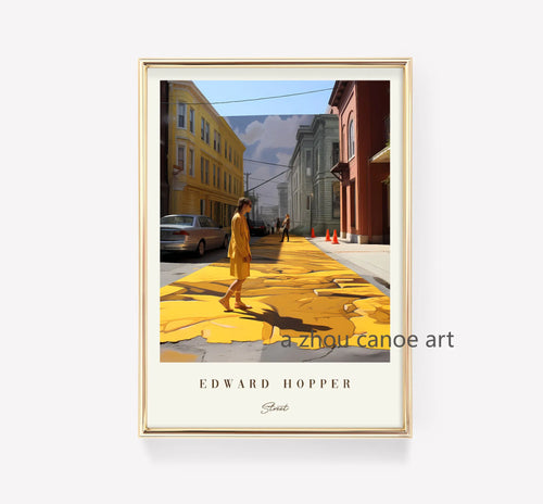 bibliothèque d'œuvres d'art d'edward hopper affiches art moderne décor mural