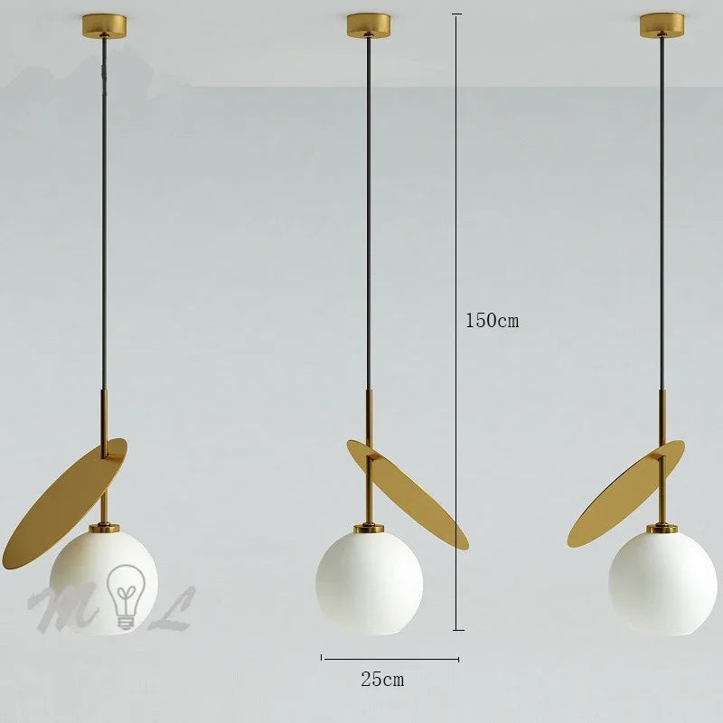 suspension moderne en verre pour décoration intérieure créative - vue 5 sur 12