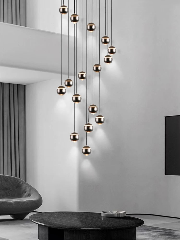 lustre à boules modèle 2022 luminaire suspendu design moderne - vue 4 sur 14