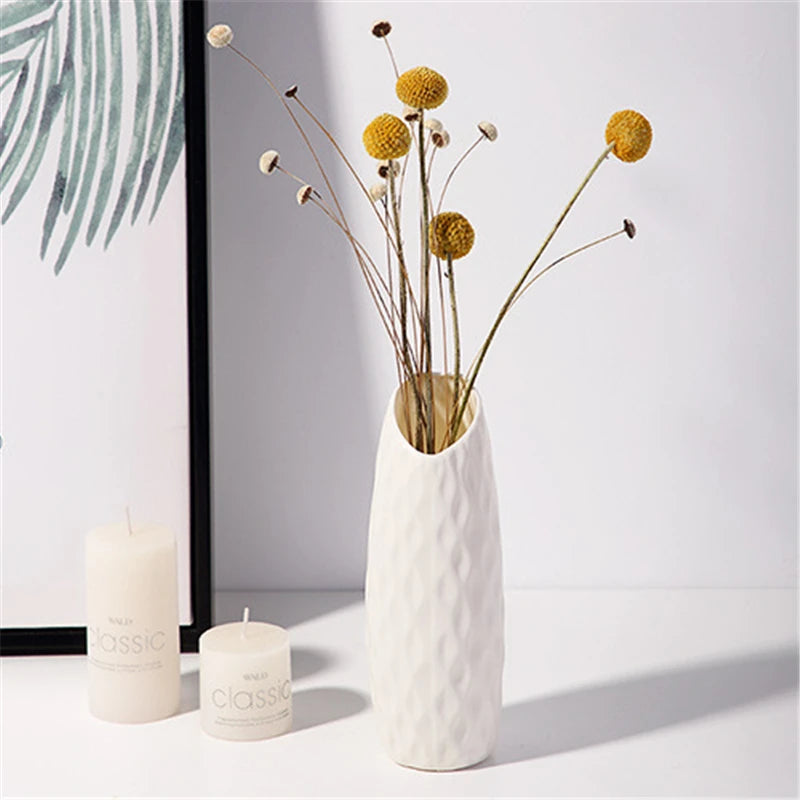vase nordique en plastique pour fleurs décoratives modernes - vue 4 sur 12