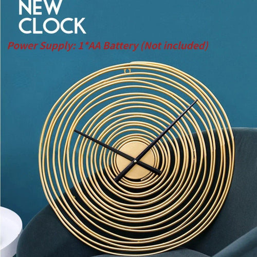horloge murale moderne silencieuse en métal design élégant pour intérieur - vue 3 sur 7