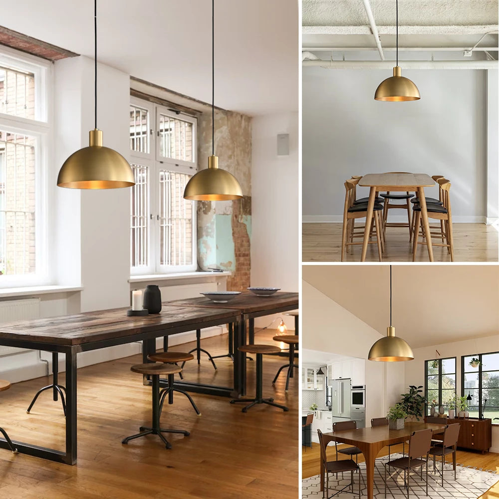 Suspension dorée moderne pour style ferme extérieur - vue 6 sur 6