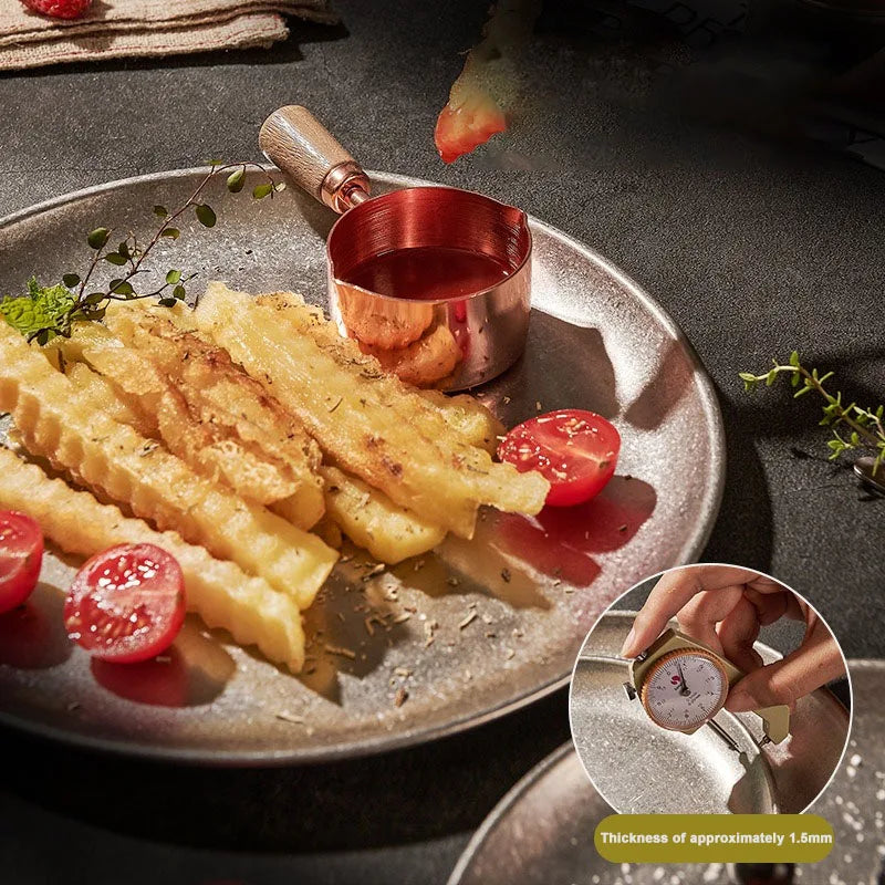 Assiettes inox style industriel retro plateaux cafe